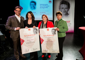 v.l.n.r.: Florian Pornold, Iris Berben, Ursel Kirmeier und Micky Wenngatz